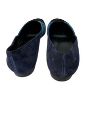 Navy Hermès Flat Shoes, 37 EU