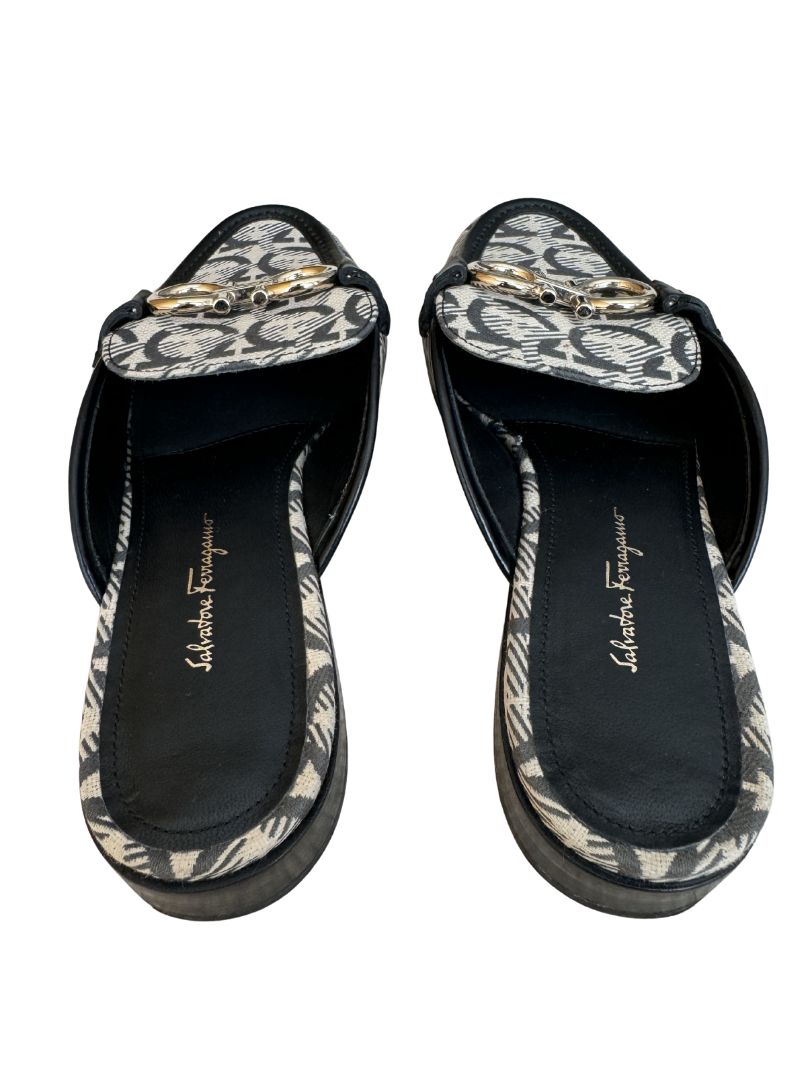 Black Ferragamo Mules & Clogs, 37 EU
