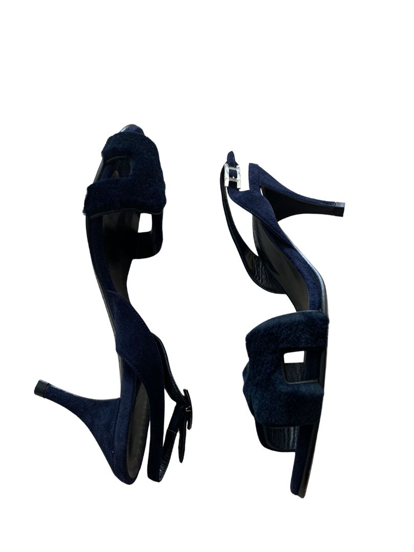 Navy Hermès Heels, 37 EU