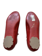 Red Ferragamo Flat Shoes, 36 EU
