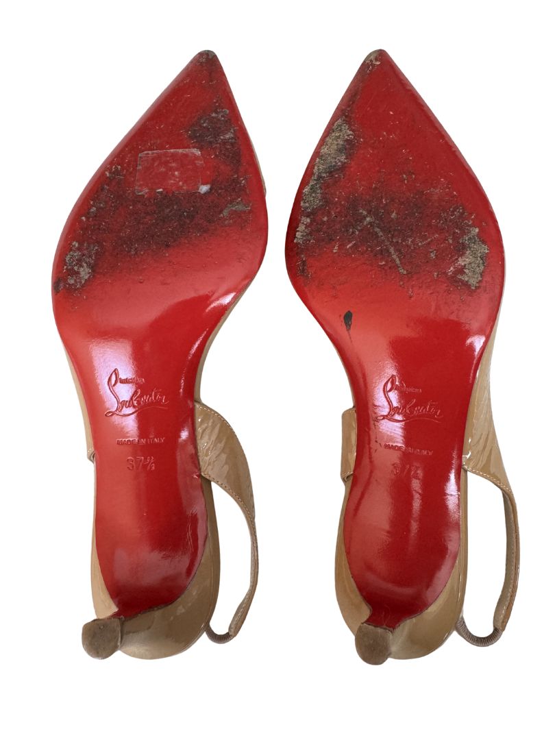 Beige Christian Louboutin Heels, 37.5 EU