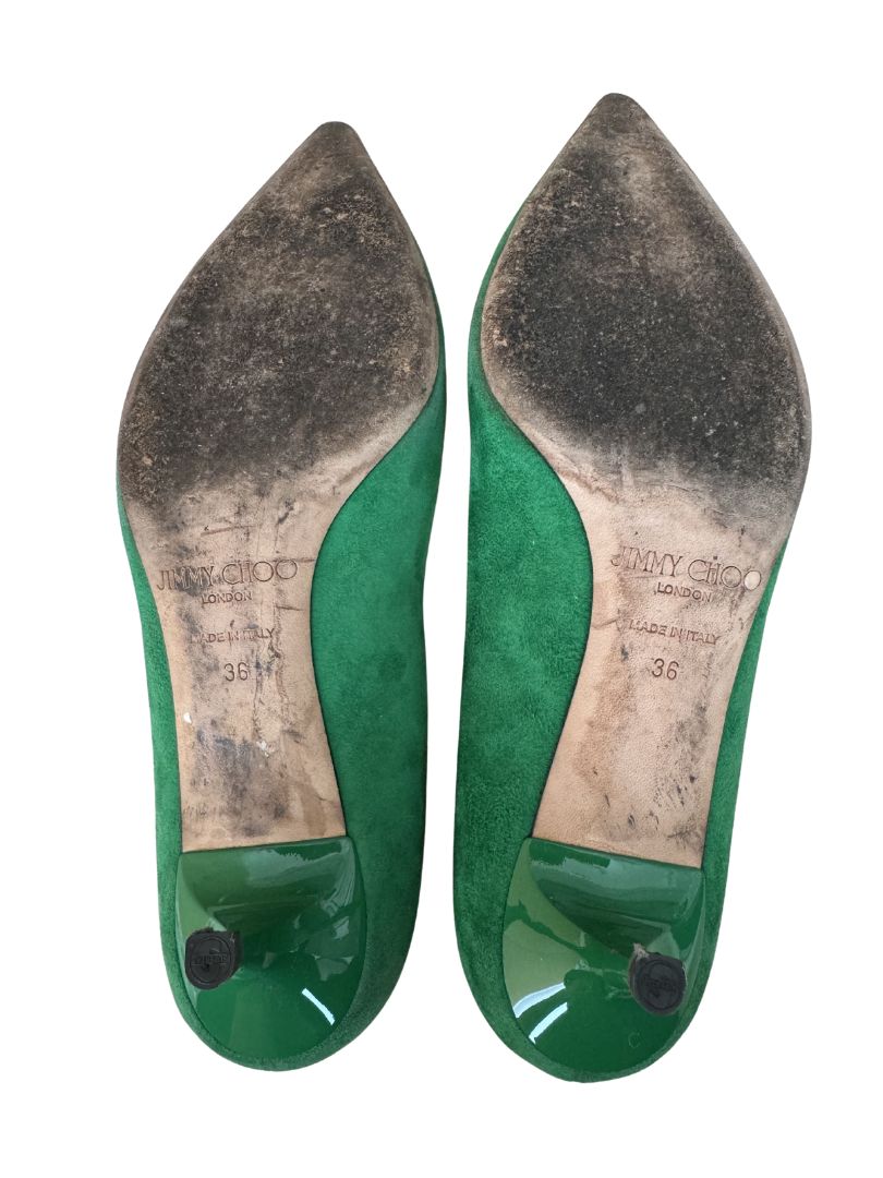 Green Jimmy Choo Heels, 36 EU