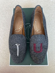 Grey Stubbs & Wootton Flat Shoes, 37.5 EU